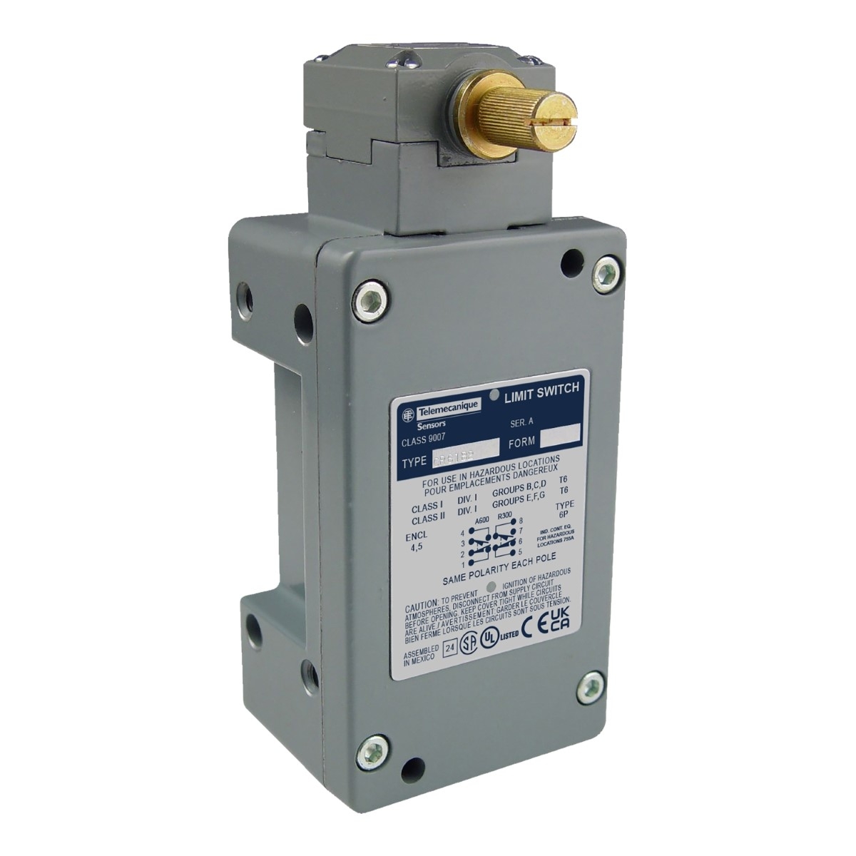 Limit switch, 9007, 600 V 10amp c +options