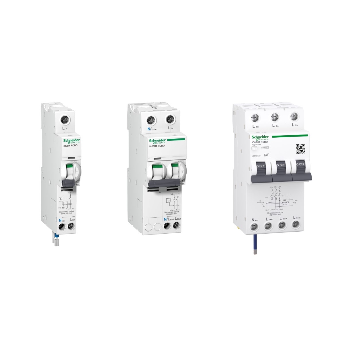 Residual current breaker with overcurrent protection (RCBO), Acti9 iC60H RCBO, 1P+Ns, 10A, 10mA, A type, 10000A