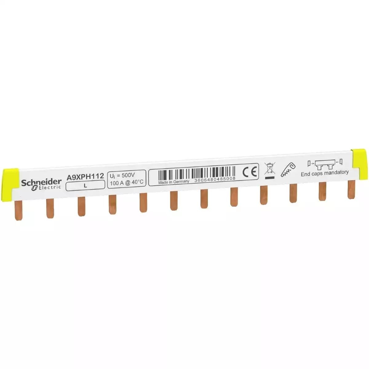 Acti9 COMB BUSBAR 1P 100A 12 MODULES