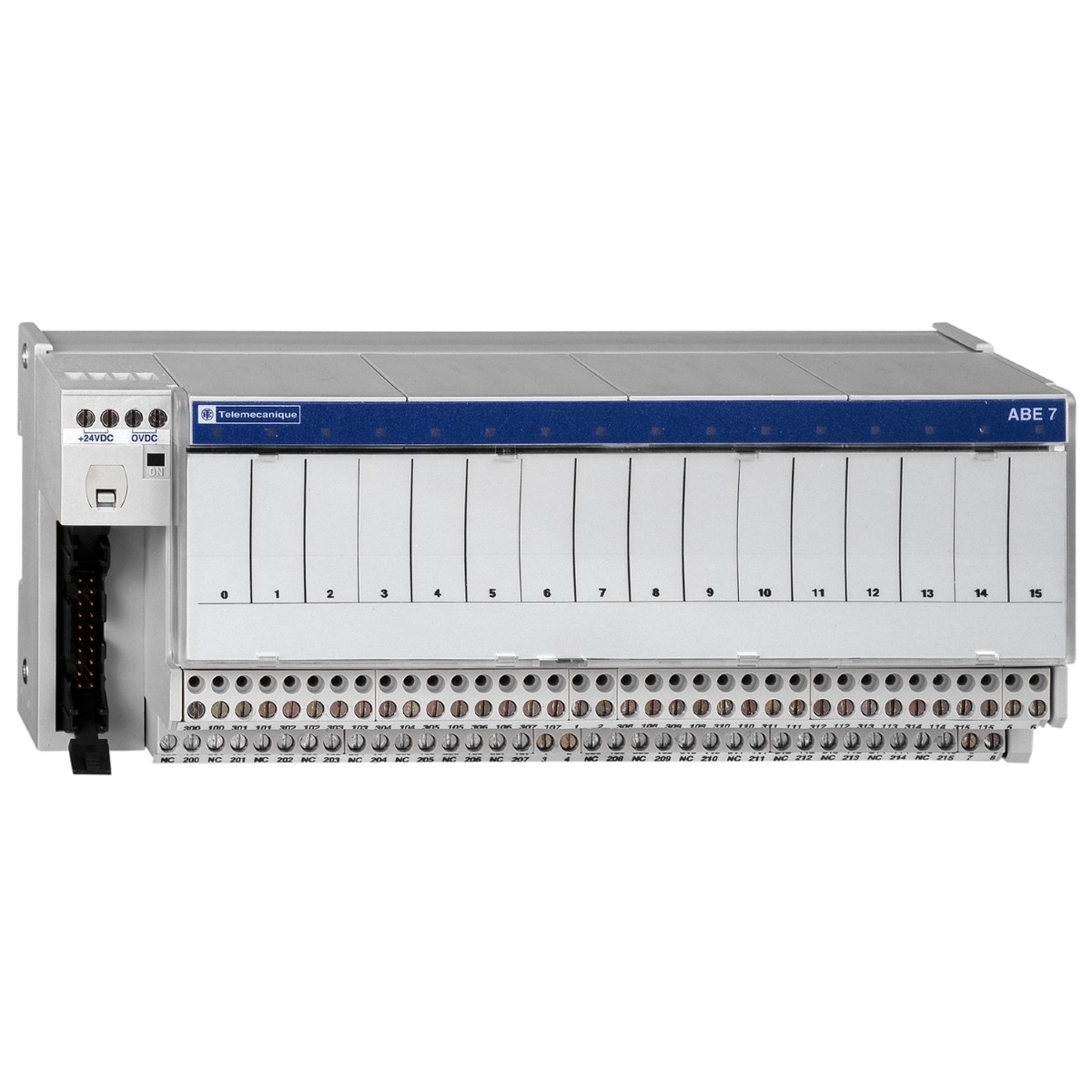 Sub-base with plug-in electromechanical relay ABE7 - 16 channels - relay 12.5 mm