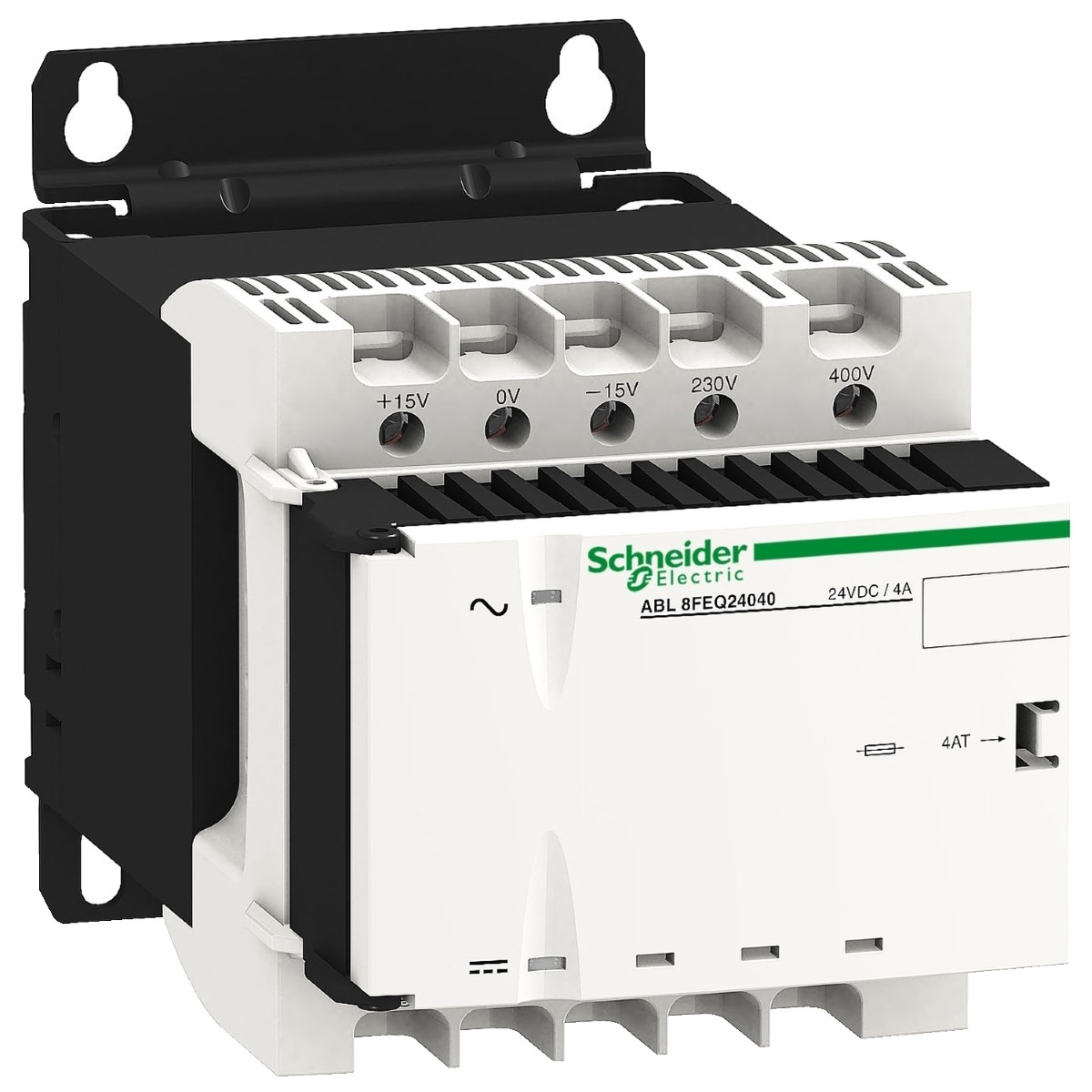 rectified and filtered power supply - 1 or 2-phase - 400 V AC - 24 V - 4 A