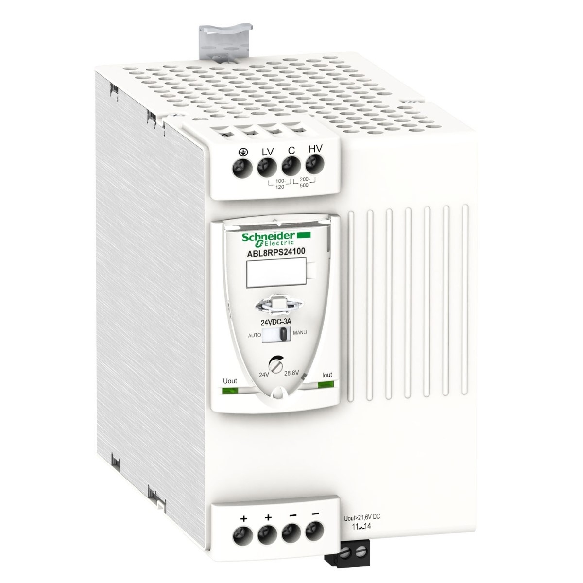 rectified and filtered power supply - 3-phase - 400 V AC - 24 V - 20 A