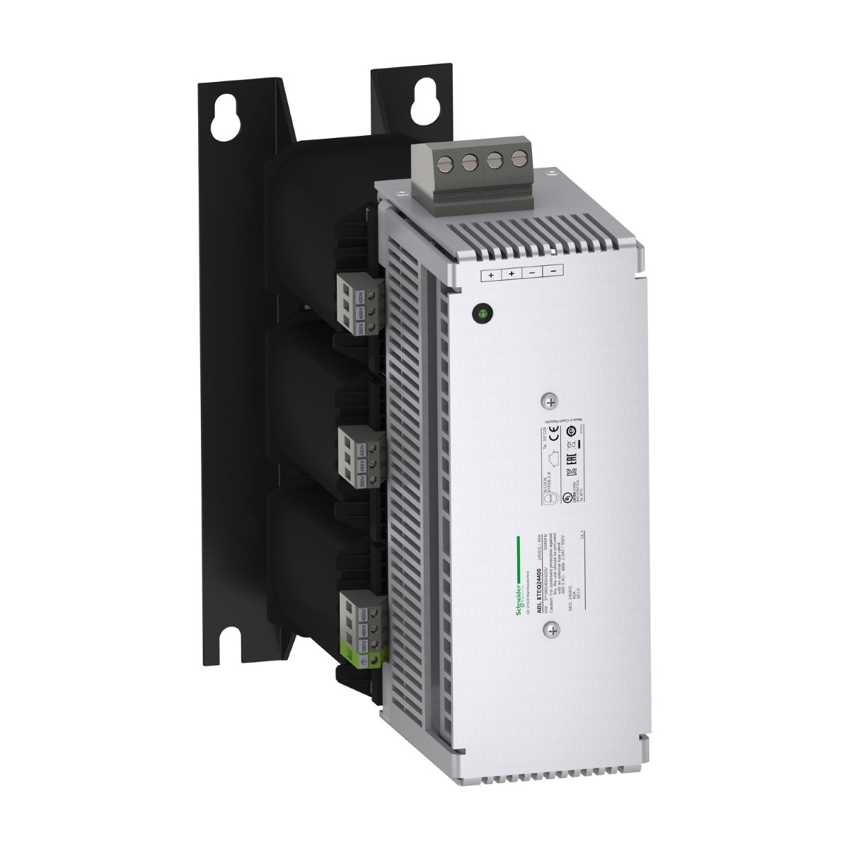 rectified and filtered power supply - 3-phase - 400 V AC - 24 V - 40 A