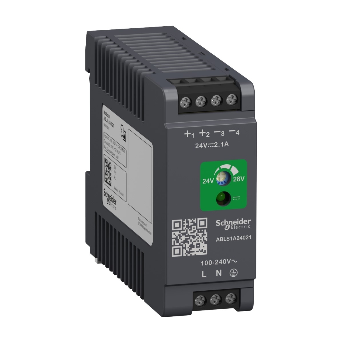 Regulated Power Supply, 100...240V AC, 24V, 2.1A, single phase, Optimized