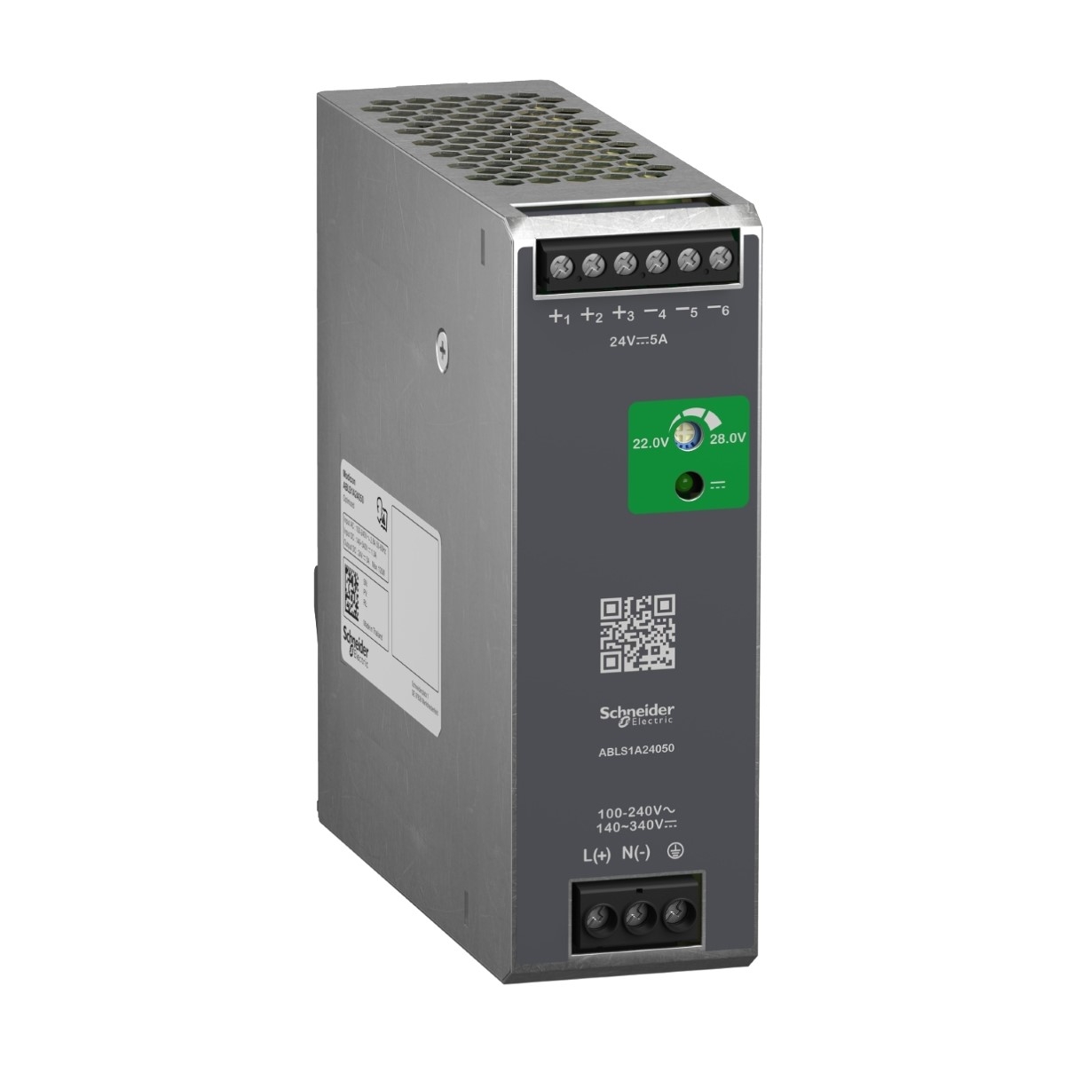 Regulated Power Supply, 100...240V AC, 24V, 5A, single phase, Optimized