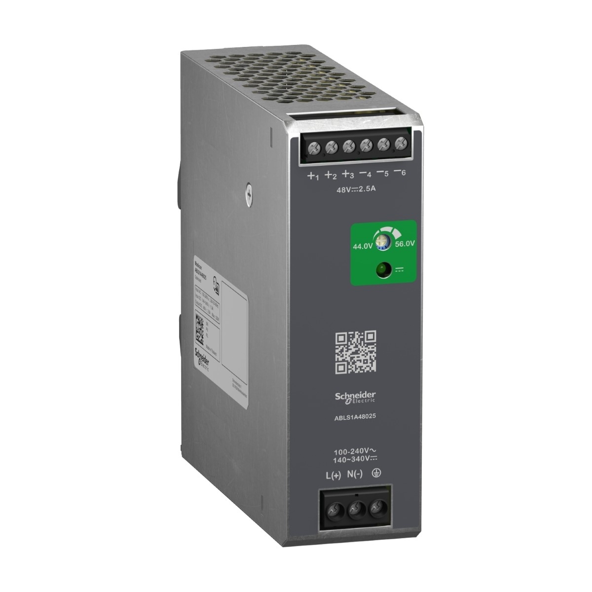 Regulated Power Supply, 100...240V AC, 48V, 2.5A, single phase, Optimized