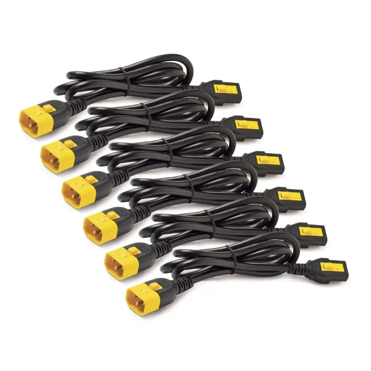 Power Cord Kit (6 ea), Locking, C13 to C14, 0.6m