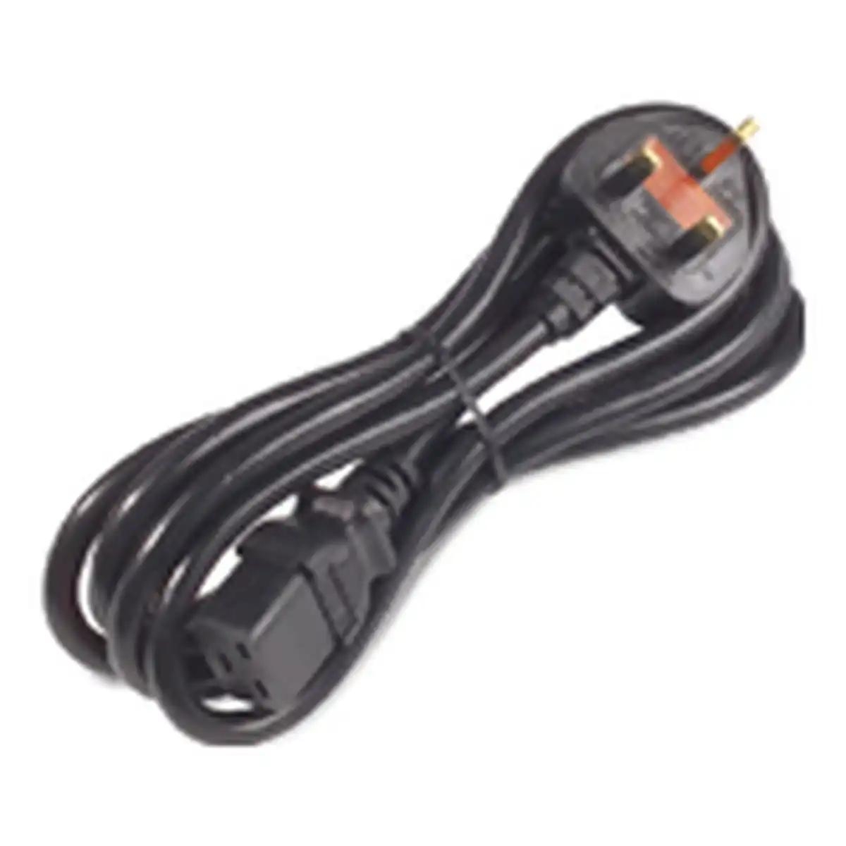 Power Cord, C19 to BS1363A (UK), 2.4m