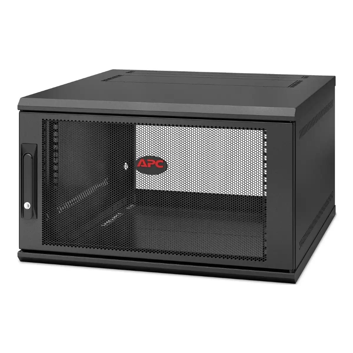 APC NetShelter 6U Wallmount Rack Enclosure Cabinet Single Hinged Server Depth