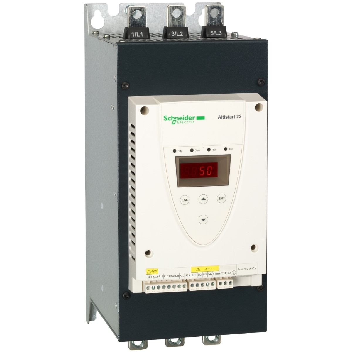 soft starter for asynchronous motor, Altistart 22, control 230V, 230 to 500V, 37 to 90kW