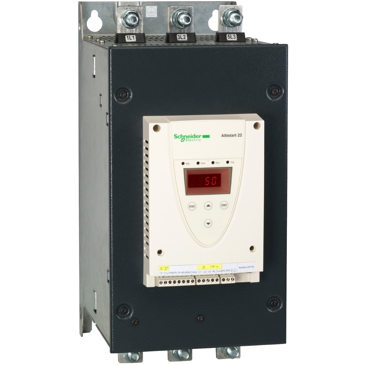 soft starter for asynchronous motor, Altistart 22, control 230V, 230 to 500V, 55 to 132kW