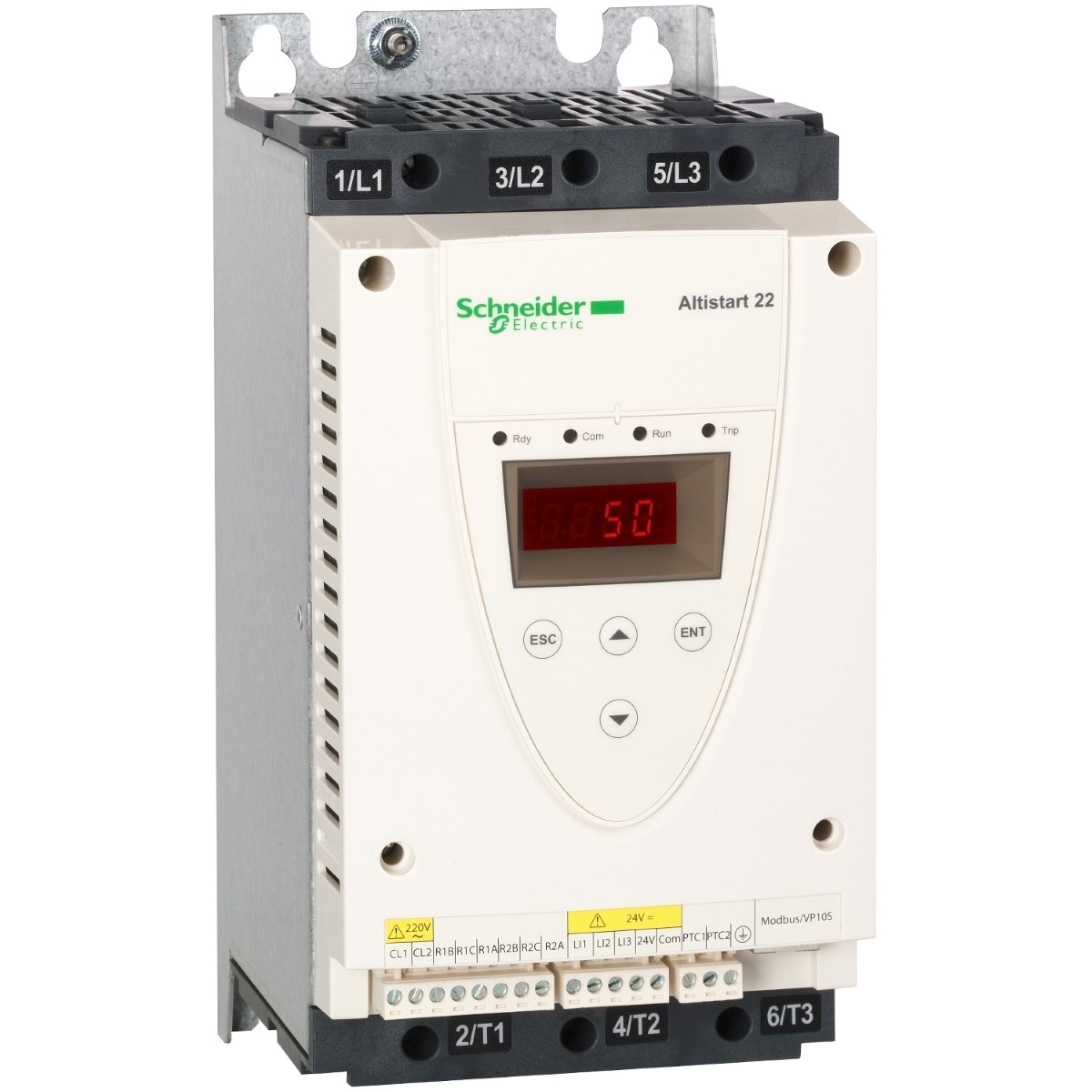 soft starter for asynchronous motor, Altistart 22, control 230V, 230 to 500V, 4 to 9kW