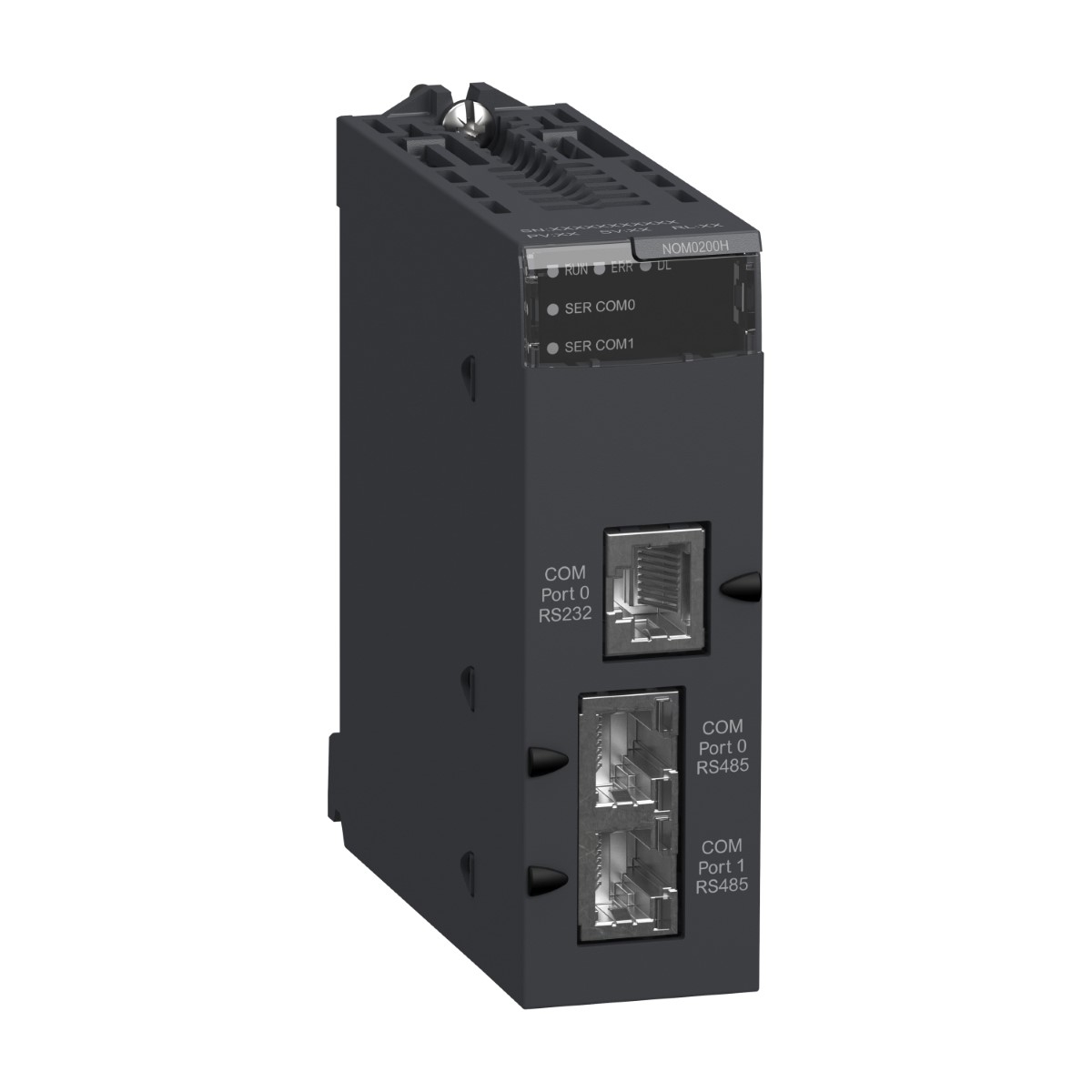 communication module, Modicon X80, Serial link module, 2 RS485 or 232 ports in Modbus and character mode, severe environment