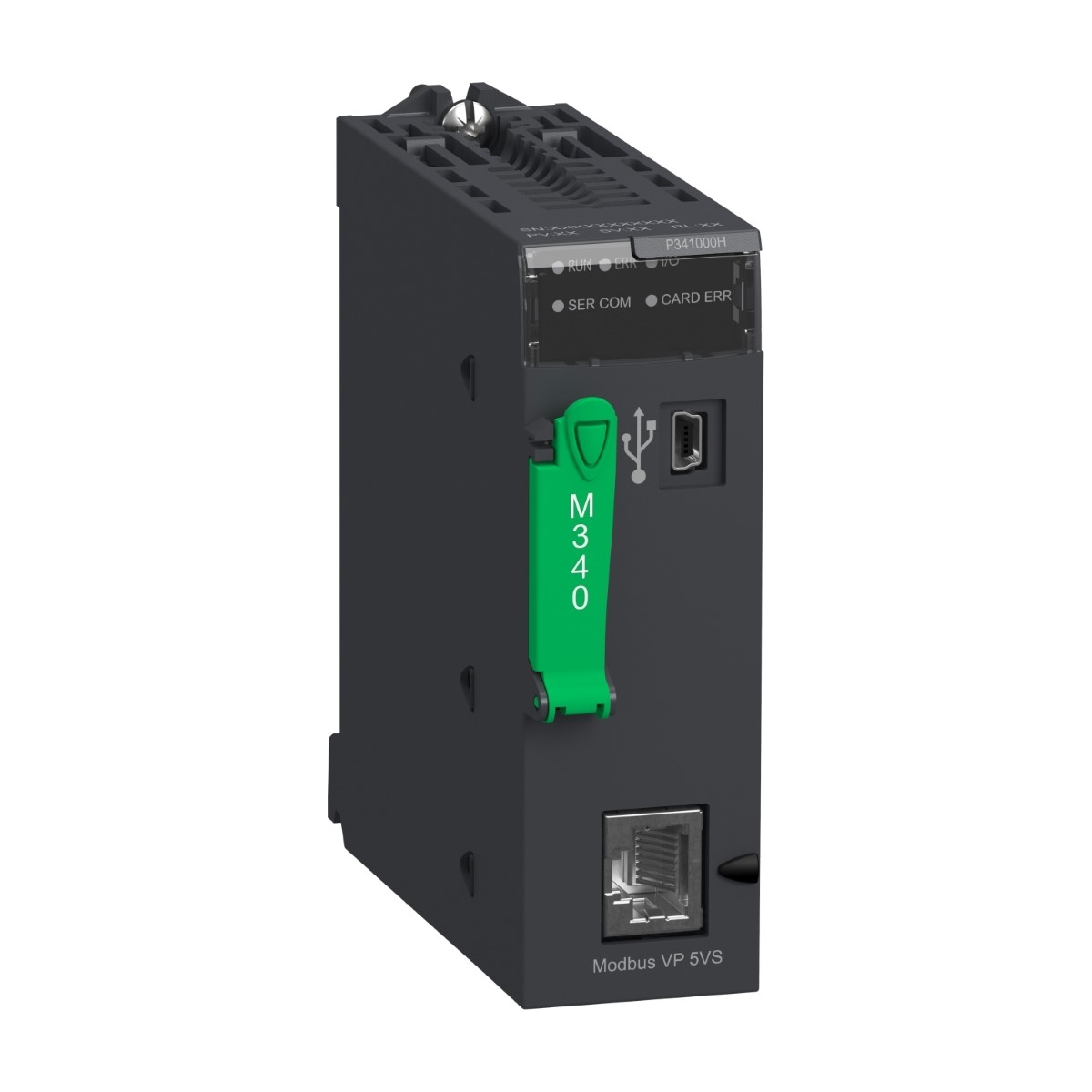 processor, Modicon M340, max 512 discrete, 128 analog IO, Modbus, for severe environments