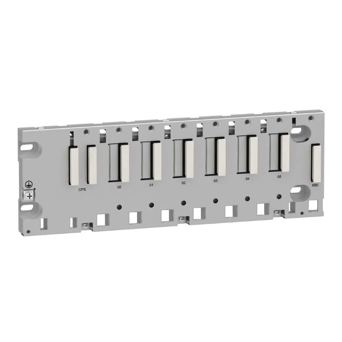 rack, Modicon M340 automation platform, 6 slots, panel, plate or DIN rail mounting