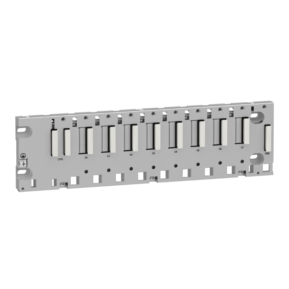 rack, Modicon M340 automation platform, 8 slots, panel, plate or DIN rail mounting