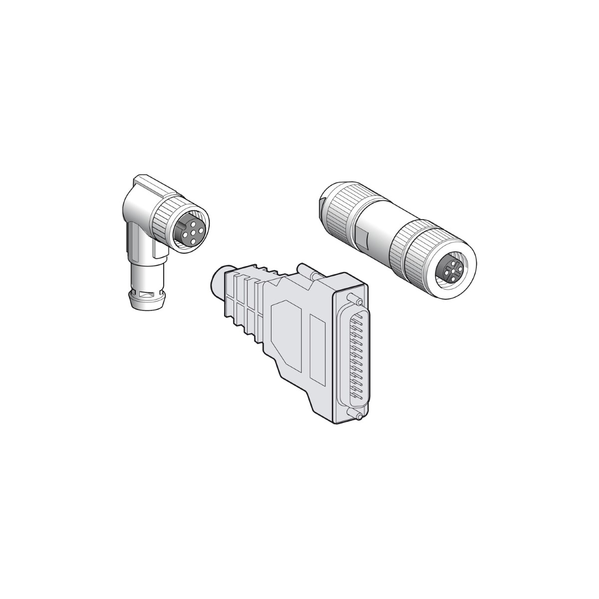 connector, Modicon M340, one 10 pin + two 16 pin, for counter module