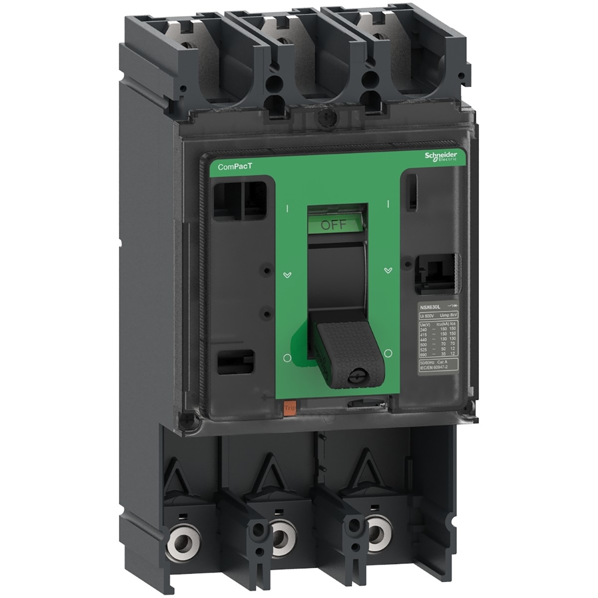 Circuit breaker basic frame, ComPacT NSX400L, 150kA/415VAC, 3 poles, 400A frame rating, without trip unit