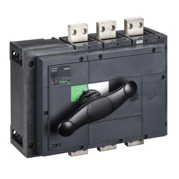 switch disconnector, Compact INS800 , 800 A, standard version with black rotary handle, 3 poles