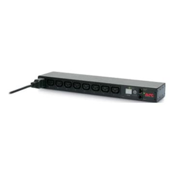 APC	NetShelter Switched Rack PDU, 1U, 1PH, 3.7kW 230V 16A or 3.3kW 208V 16A, 8 C13 outlets, C20	cord