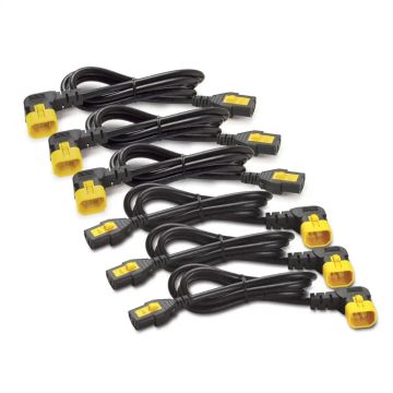 Power Cord Kit (6 ea), Locking, C13 TO C14 (90 Degree), 0.6m