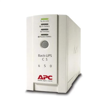 APC Back-UPS, 650VA, Tower, 230V, 4 IEC C13 Outlets , User Replaceable Battery