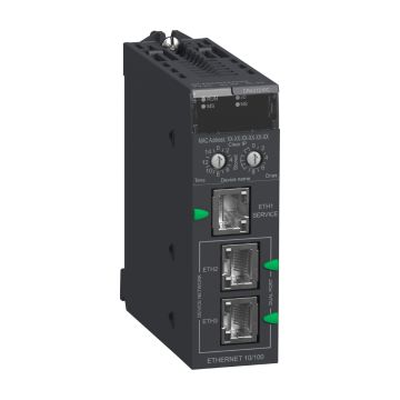 remote IO drop E/IP, Modicon X80, performance, service port, advanced features, coated