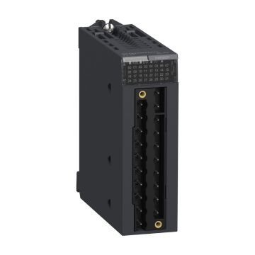 Discrete mixed I/O module, Modicon X80, 8 inputs, 8 outputs, 24V DC positive, for severe environments