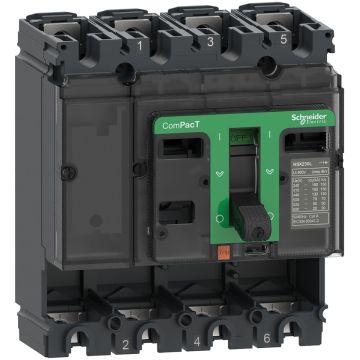 Circuit breaker basic frame, ComPacT NSX100B, 25kA/415VAC, 4 poles, 100A frame rating, without trip unit