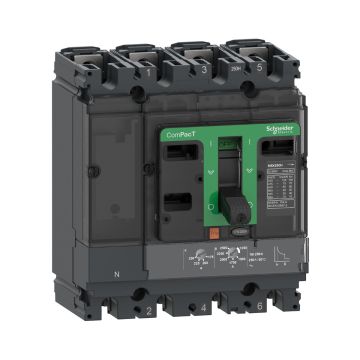 Circuit breaker, ComPacT NSX100H, 70kA/415VAC, 4 poles 3D (neutral not protected), TMD trip unit 16A, 50 degrees C