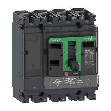 Circuit breaker, ComPacT NSX100N, 50kA/415VAC, 4 poles 4D (neutral fully protected), TMD trip unit 16A, 50 degrees C