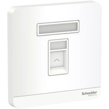 1G Tel Socket, Shuttered Wallplate, WE