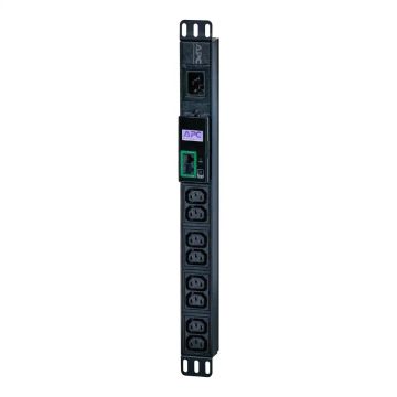 APC Easy Rack PDU, Metered, 1U, 1 Phase, 3.7kW, 230V, 16A, 8 x C13 outlets, IEC60320 C20 inlet