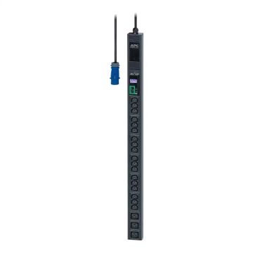 APC Easy Rack PDU, Metered, 0U, 1 Phase, 3.7kW, 230V, 16A, 18 x C13 and 3 x C19 outlets, IEC60309 2P+E inlet