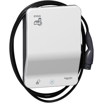 EVlink Smart Wallbox - 22 kW - Attached cable T2 - RFID