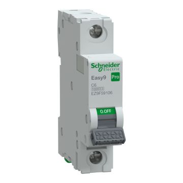 Miniature Circuit Breaker(MCB), Easy9 Pro, 1P, 6A, C curve, 10000A(IEC/EN 60898-1), 10kA(IEC/EN 60947-2)