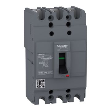 circuit breaker, EasyPact EZC100B, TMD, 20A, 3 poles 3d