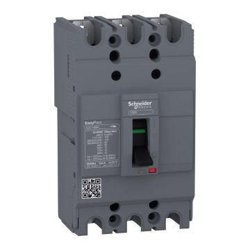 circuit breaker,EasyPact EZC100H ,TMD, 75A ,3 poles 3d