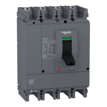 circuit breaker, Easypact EZC400H, TMD, 350A, 4 poles 3d