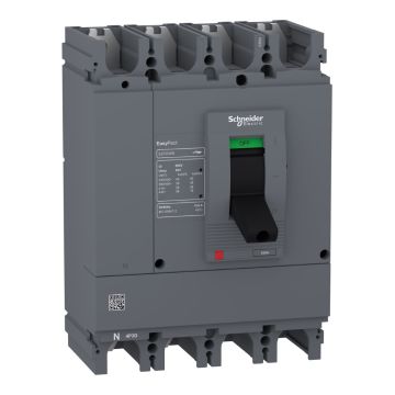 circuit breaker, Easypact EZC630N, TMD, 400A, 4 poles 3d