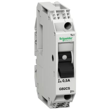 Circuit breaker, TeSys GB2, 1P, 1A, Icu 1.5kA at 240V, Thermal magnetic, low magnetic tripping level