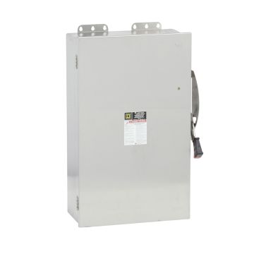 Safety switch, heavy duty, non fusible, 200A, 3 wire, 3 pole, 150hp, 600VAC/DC, NEMA 4, 4X, 5, 304 stainless steel