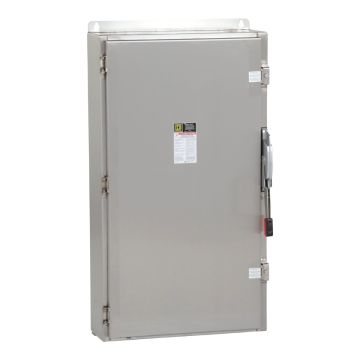 Safety switch, heavy duty, non fusible, 400A, 3 wire, 3 pole, 350hp, 600VAC/DC, NEMA 4, 4X, 5, 304 stainless steel