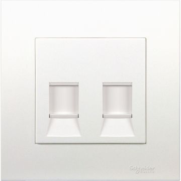 2 Gang Keystone Wallplate with Shutter