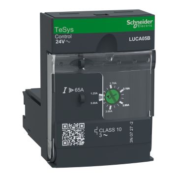 Standard control unit, TeSys Ultra, 3P, 1.25 to 5A, 690VAC, thermal magnetic protection, class 10, 24VAC coil