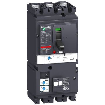 Circuit breaker, VigiComPact NSX100B, 25kA/415VAC, TM-D trip unit 63A, add-on Vigi MH module, 3P 3d