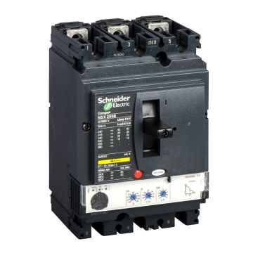 Circuit breaker, ComPact NSX100B, 25kA/415VAC, MicroLogic 2.2 trip unit 100A, 3 poles 3d