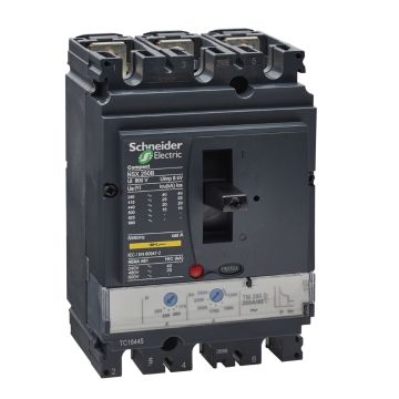 Circuit breaker, ComPact NSX250B, 25kA/415VAC, TMD trip unit 250A, 3 poles 3d