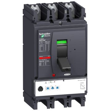 Circuit breaker, ComPact NSX630N, 50kA/415VAC, MicroLogic 2.3M trip unit 500A, 3 poles 3d