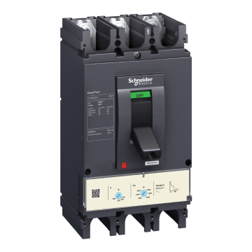 circuit breaker, EasyPact CVS630F, 36kA at 415VAC, 600A, TM-D trip unit, 3P3d